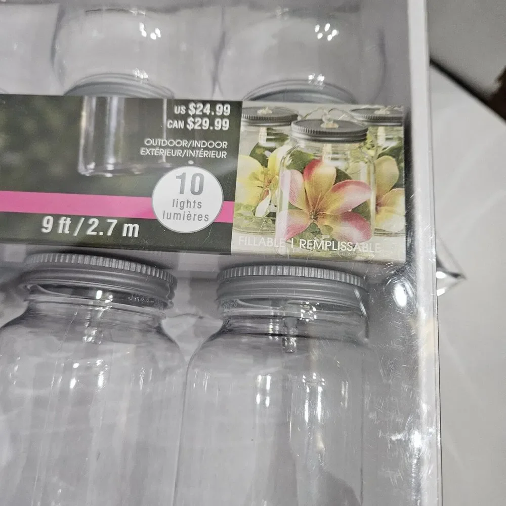 2‎ Set Mason Jar LED String Lights By Ashland Summer Battery Operated NIP